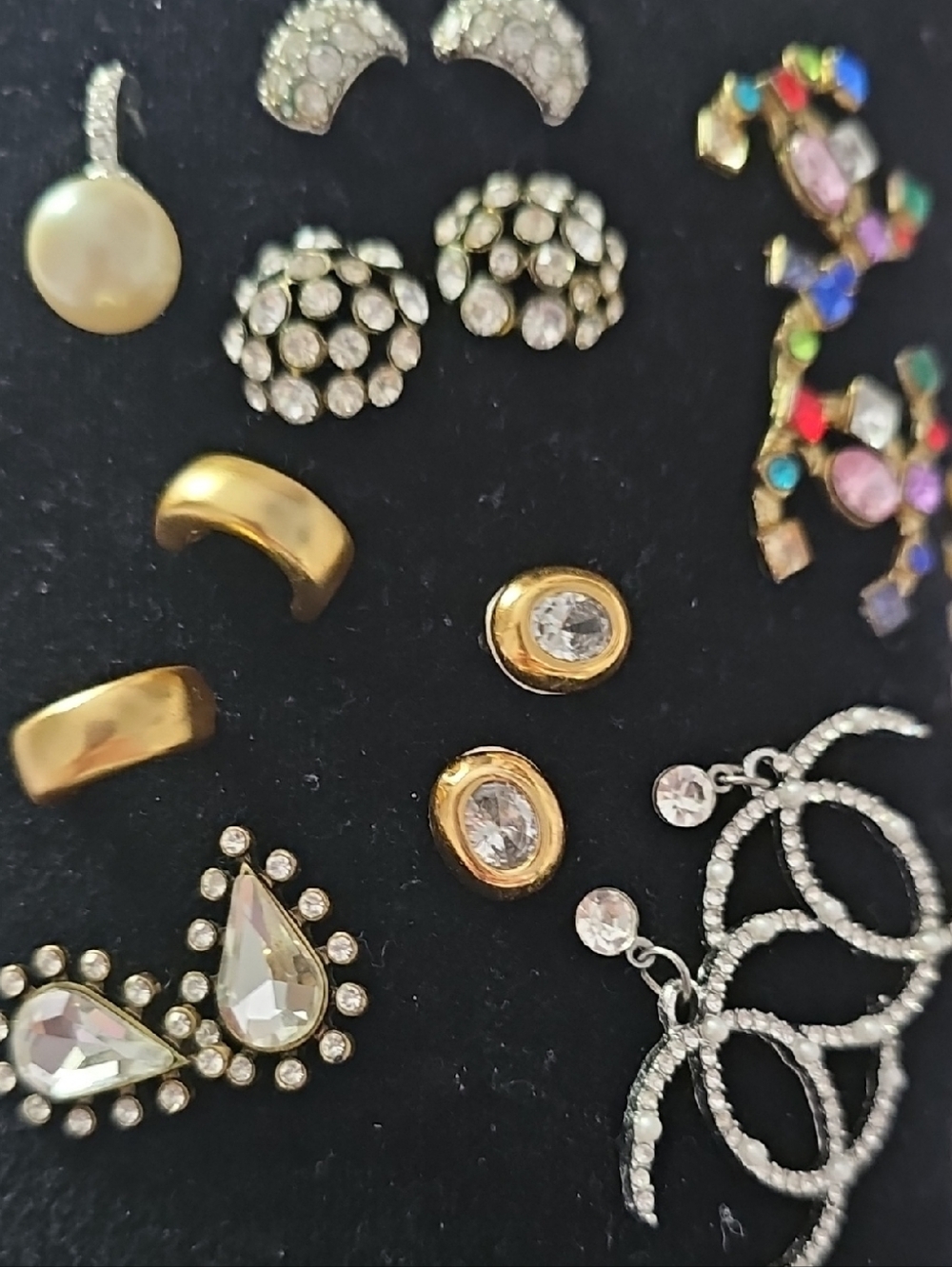 7 PAIRS! Costume Earrings SWAROVSKI, David Aubry, Unbranded